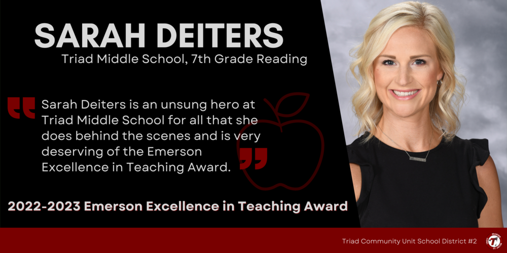 Sarah Deiters Emerson Excellence in Teaching Award Winner 22-23