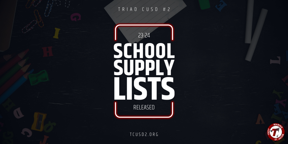 20232024 School Supply Lists Released St. Jacob Elementary School