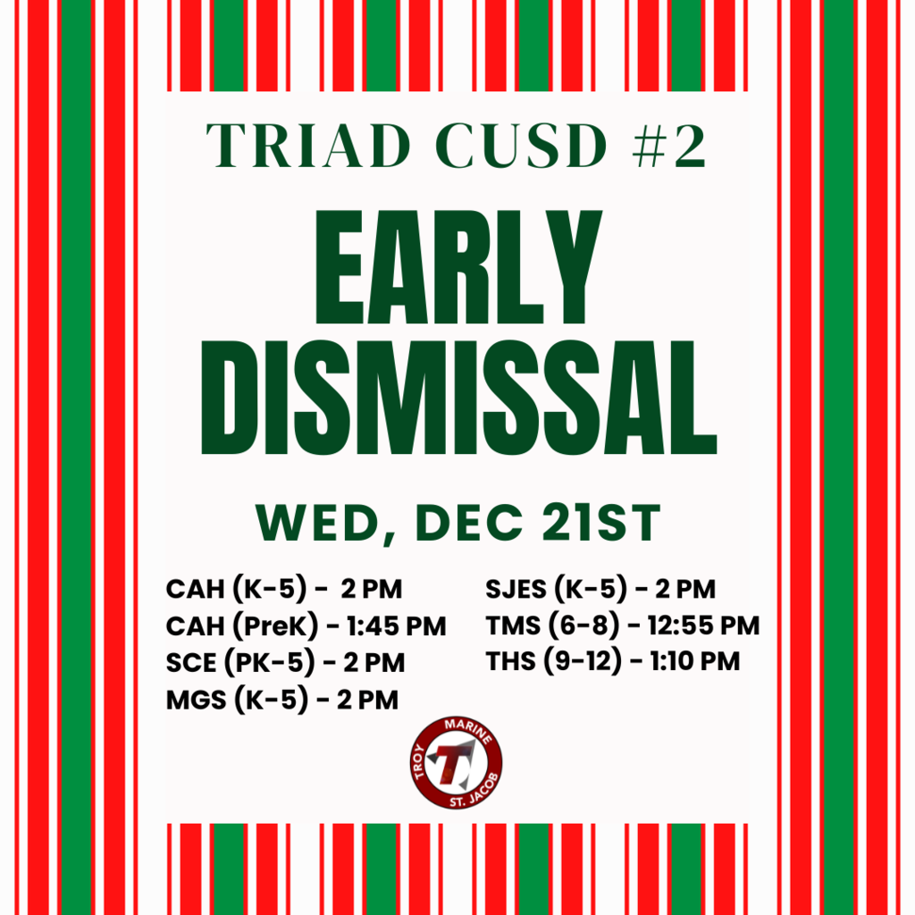 Early Dismissal 12/21/22