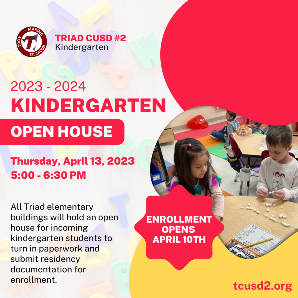 2023-2024 Kindergarten Open House For 23-24 Enrollment