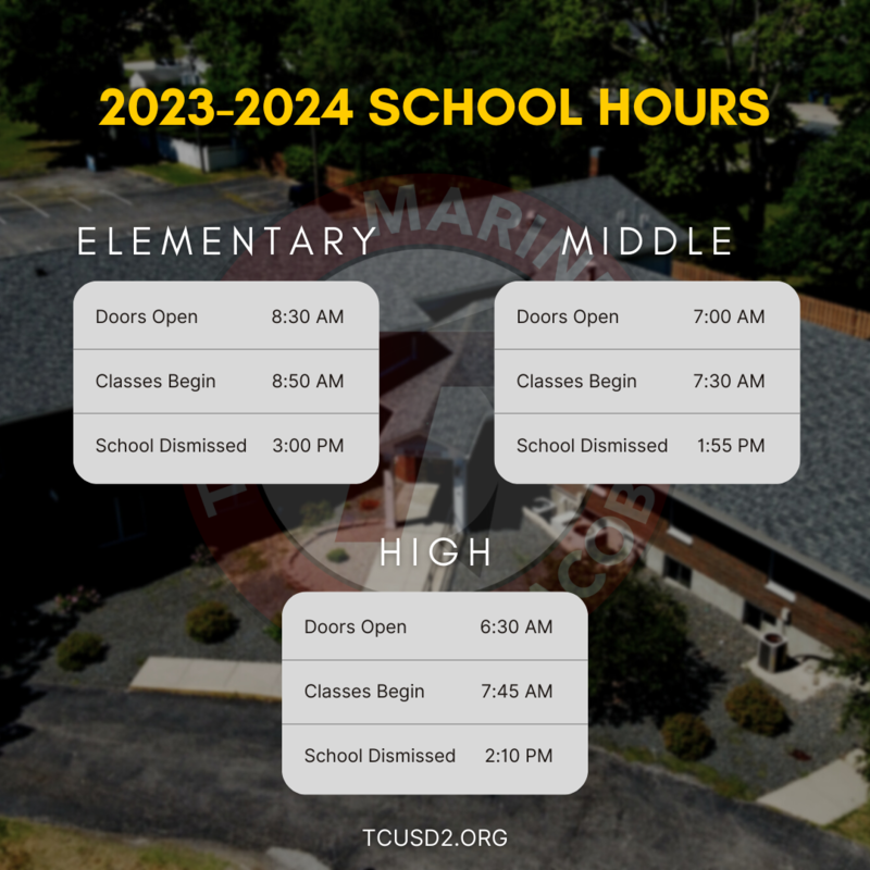 2023 2024 School Hours Released Triad Community Unit 2